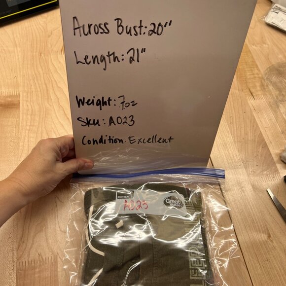 PrAna Eat.Sleep.Climb Long Sleeve Graphic Tee Olive Green Size Small - Picture 8 of 9